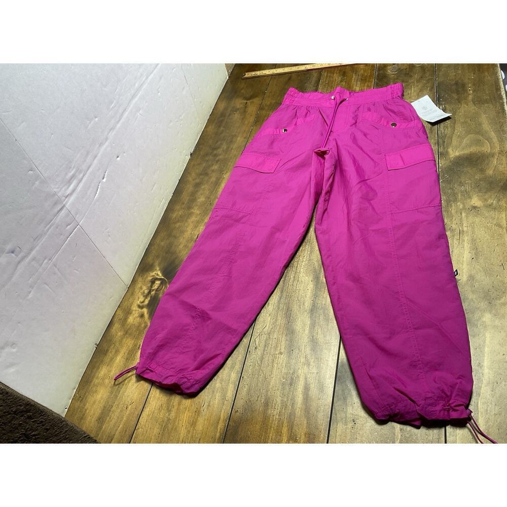 Athleta x Alicia Keys Pink Utility Cargo Parachute Pants High-Rise Fuchsia SZ 6